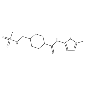 N-(5-methyl-1,3,4-thiadiazol-2-yl)-4-(methylsulfonamidomethyl)cyclohexanecarboxamide结构式