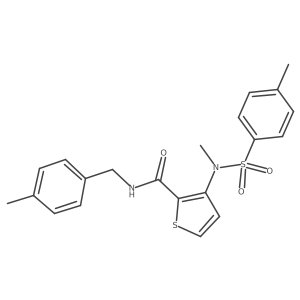 N-(4-methylbenzyl)-3-{methyl[(4-methylphenyl)sulfonyl]amino}thiophene-2-carboxamide Structure