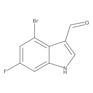 4-Bromo-6-fluoro-1H-indole-3-carbaldehyde结构式