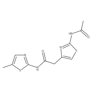2-(2-acetamidothiazol-4-yl)-N-(5-methylthiazol-2-yl)acetamide Structure