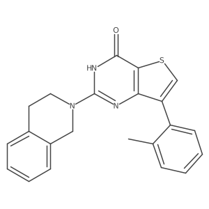 2-(3,4-dihydroisoquinolin-2(1H)-yl)-7-(2-methylphenyl)thieno[3,2-d]pyrimidin-4(3H)-one Structure