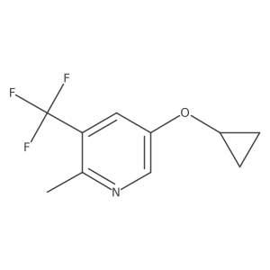 5-Cyclopropoxy-2-methyl-3-(trifluoromethyl)pyridine结构式