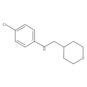 4-chloro-N-(oxan-4-ylmethyl)aniline结构式