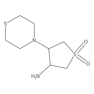 3-Amino-4-thiomorpholinotetrahydrothiophene 1,1-dioxide Structure
