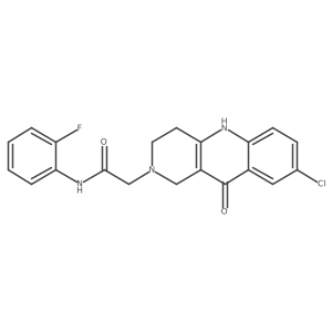 2-(8-chloro-10-oxo-3,4-dihydrobenzo[b][1,6]naphthyridin-2(1H,5H,10H)-yl)-N-(2-fluorophenyl)acetamide Structure