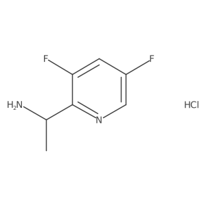 (1R)-1-(3,5-difluoropyridin-2-yl)ethanamine hydrochloride salt结构式