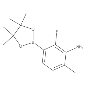 2-Fluoro-6-methyl-3-(4,4,5,5-tetramethyl-1,3,2-dioxaborolan-2-yl)aniline结构式