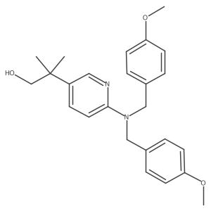 2-(6-(Bis(4-methoxybenzyl)amino)pyridin-3-yl)-2-methylpropan-1-ol结构式