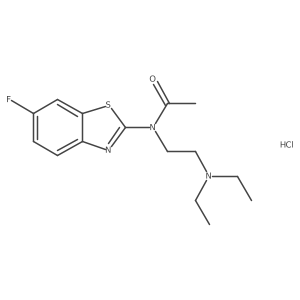 N-(2-(diethylamino)ethyl)-N-(6-fluorobenzo[d]thiazol-2-yl)acetamide hydrochloride结构式