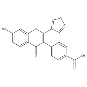 4-(7-Hydroxy-4-Oxo-2-(Thiophen-3-yl)-4H-Chromen-3-yl)Benzoic Acid Structure
