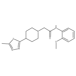 N-(2-methoxyphenyl)-2-[4-(5-methyl-1,3,4-thiadiazol-2-yl)piperidin-1-yl]acetamide Structure
