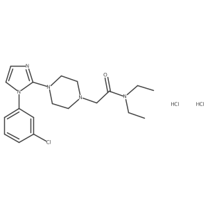 2-(4-(1-(3-chlorophenyl)-1H-imidazol-2-yl)piperazin-1-yl)-N,N-diethylacetamide dihydrochloride Structure