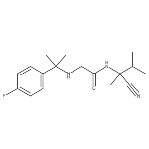 N-(1-cyano-1,2-dimethylpropyl)-2-{[2-(4-fluorophenyl)propan-2-yl]amino}acetamide结构式