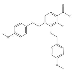 2-Fluoro-3,4-bis[(4-methoxyphenyl)methoxy]benzoic acid Structure