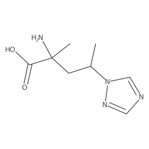 2-Amino-2-methyl-4-(1h-1,2,4-triazol-1-yl)pentanoic acid结构式