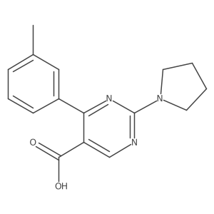 4-(3-Methylphenyl)-2-pyrrolidin-1-ylpyrimidine-5-carboxylic acid Structure