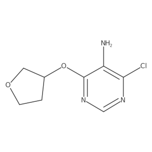 4-Chloro-6-((tetrahydrofuran-3-yl)oxy)pyrimidin-5-amine结构式