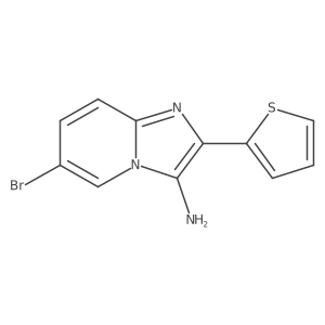 6-Bromo-2-(thiophen-2-yl)imidazo[1,2-a]pyridin-3-amine Structure