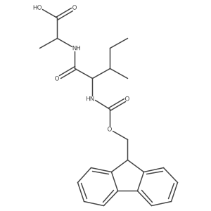(((9H-Fluoren-9-yl)methoxy)carbonyl)-L-isoleucyl-L-alanine结构式