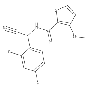 N-[cyano(2,4-difluorophenyl)methyl]-3-methoxythiophene-2-carboxamide结构式