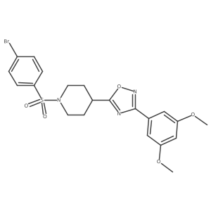 1-[(4-Bromophenyl)sulfonyl]-4-[3-(3,5-dimethoxyphenyl)-1,2,4-oxadiazol-5-yl]piperidine Structure