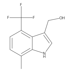 1H-Indole-3-methanol, 7-methyl-4-(trifluoromethyl)-结构式