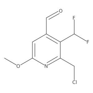 2-(Chloromethyl)-3-(difluoromethyl)-6-methoxypyridine-4-carboxaldehyde Structure