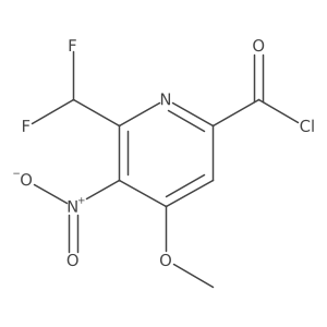 2-(Difluoromethyl)-4-methoxy-3-nitropyridine-6-carbonyl chloride Structure