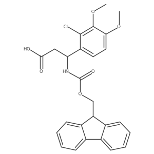 (3S)-3-(2-chloro-3,4-dimethoxyphenyl)-3-({[(9H-fluoren-9-yl)methoxy]carbonyl}amino)propanoic acid Structure