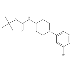 Tert-butyl (1-(3-bromophenyl)piperidin-4-yl)carbamate结构式