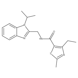 4-ethyl-2-methyl-N-{[1-(propan-2-yl)-1H-benzimidazol-2-yl]methyl}-1,3-thiazole-5-carboxamide Structure