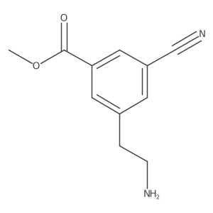 Methyl 3-(2-aminoethyl)-5-cyanobenzoate结构式