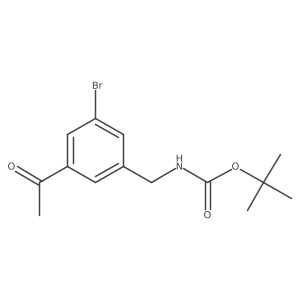 Tert-butyl 3-acetyl-5-bromobenzylcarbamate Structure