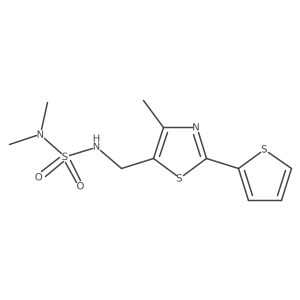 Dimethyl({[4-methyl-2-(thiophen-2-yl)-1,3-thiazol-5-yl]methyl}sulfamoyl)amine Structure