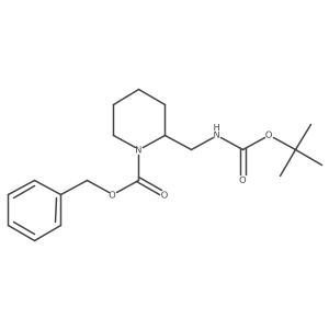 Benzyl 2-(((tert-butoxycarbonyl)amino)methyl)piperidine-1-carboxylate Structure
