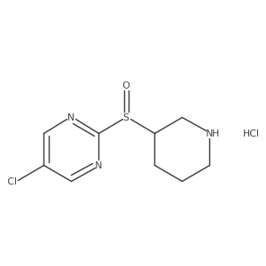 5-Chloro-2-(piperidin-3-ylsulfinyl)pyrimidine hydrochloride Structure