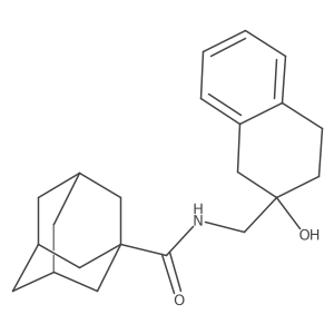 (3r,5r,7r)-N-((2-hydroxy-1,2,3,4-tetrahydronaphthalen-2-yl)methyl)adamantane-1-carboxamide Structure