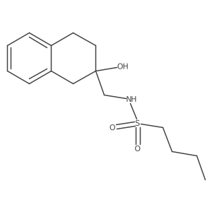 N-((2-hydroxy-1,2,3,4-tetrahydronaphthalen-2-yl)methyl)butane-1-sulfonamide Structure