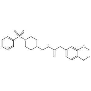 2-(3,4-dimethoxyphenyl)-N-((1-(pyridin-3-ylsulfonyl)piperidin-4-yl)methyl)acetamide Structure