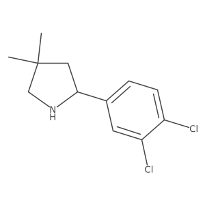 (R)-2-(3,4-Dichlorophenyl)-4,4-dimethylpyrrolidine结构式