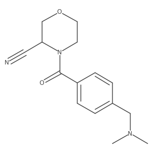 4-[4-[(Dimethylamino)methyl]benzoyl]morpholine-3-carbonitrile结构式