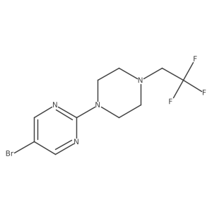 5-Bromo-2-[4-(2,2,2-trifluoroethyl)piperazin-1-yl]pyrimidine结构式