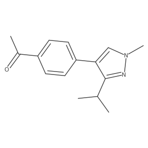 1-{4-[1-methyl-3-(propan-2-yl)-1H-pyrazol-4-yl]phenyl}ethan-1-one结构式
