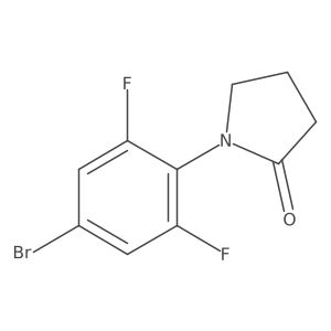 1-(4-Bromo-2,6-difluorophenyl)-2-pyrrolidinone结构式