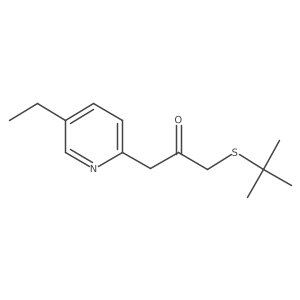 2-Propanone, 1-[(1,1-dimethylethyl)thio]-3-(5-ethyl-2-pyridinyl)- Structure