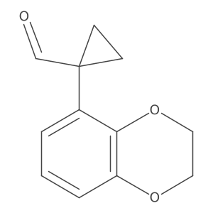 1-(2,3-Dihydro-1,4-benzodioxin-5-yl)cyclopropane-1-carbaldehyde结构式