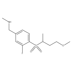 Benzenesulfonamide, 2-fluoro-N-(2-methoxyethyl)-N-methyl-4-[(methylamino)methyl]- Structure