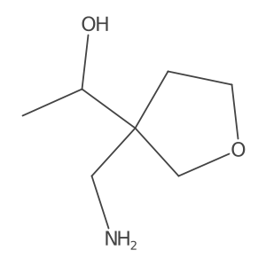 1-[3-(Aminomethyl)oxolan-3-yl]ethan-1-ol结构式