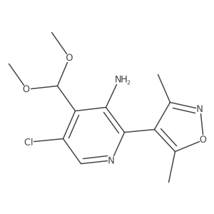5-Chloro-4-(dimethoxymethyl)-2-(3,5-dimethylisoxazol-4-yl)pyridin-3-amine Structure