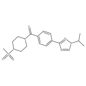 [4-(methylsulfonyl)piperazin-1-yl]{4-[2-(propan-2-yl)-2H-tetrazol-5-yl]phenyl}methanone结构式